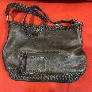 Brighton Black Leather Handbag